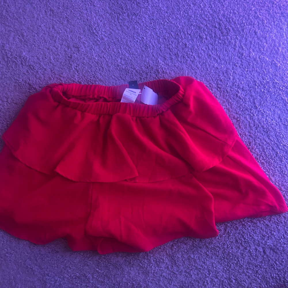 SHEIN Red Skort Vibrant and Stylish